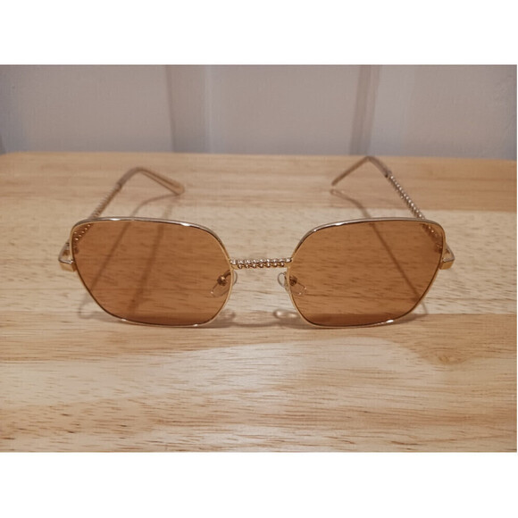 Square Shaped Patchwork Sunglasses In Champagne - Picture 1 of 4